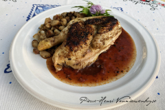 Coquelet Sauce Diable et ses mogettes