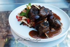 Brochettes d'onglet de boeuf au miso