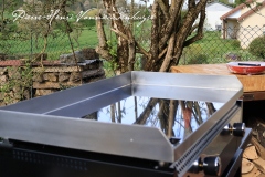 La planche de cuisson de la plancha au gaz Rainbow au chrome dur