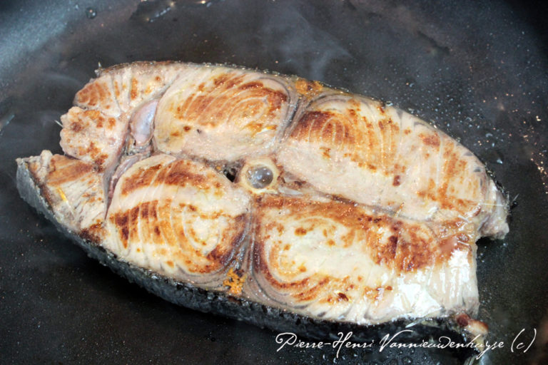 Recette du Mahi Mahi, (dorade coryphène) grillé, vinaigrette passion