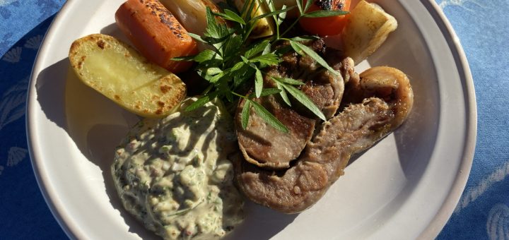 La tête de veau toastée à la plancha